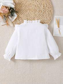 Souflis Souflis Baby Mädchen Rüschen Trimm Schmetterlingsärmel Bow Front Shirt