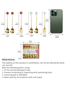 6pcs Basketball & Soccer Decor Dining Set - Gold - View 3