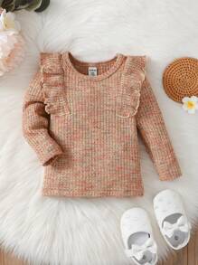 Baby Space Dye Ruffle Trim Tee - Multicolor - View 3