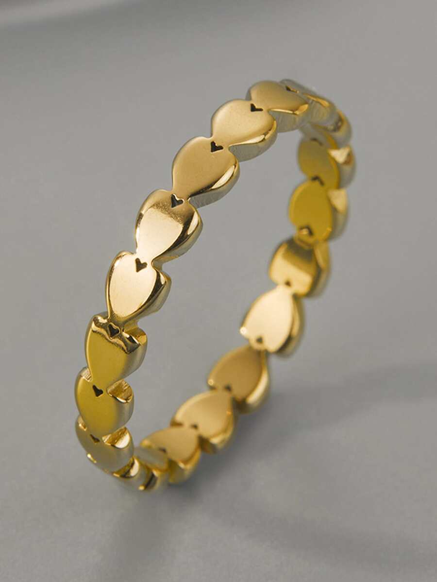 Nhẫn trang trí trái tim - Vàng - Xem 1