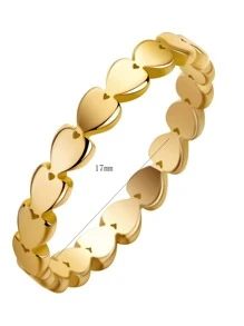 Nhẫn trang trí trái tim - Vàng - Xem 3