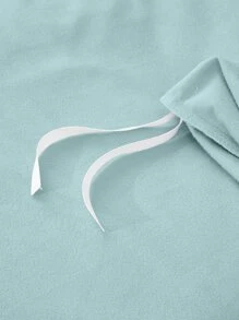 Plain Duvet Cover Set Without Filler - Mint Blue - View 6