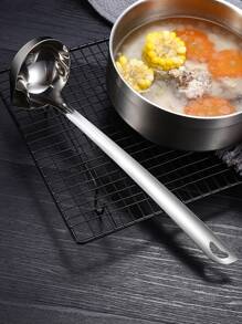 1 pieza Desnatador de aceite de acero inoxidable - Plateado - Ver 2