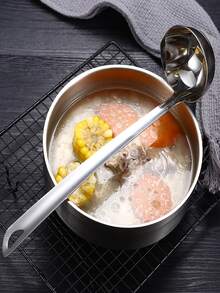 1 pieza Desnatador de aceite de acero inoxidable - Plateado - Ver 4