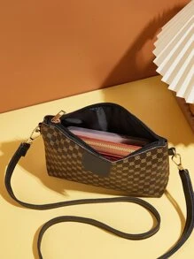 Sac carré à motif géométrique - Noir - Voir 6
