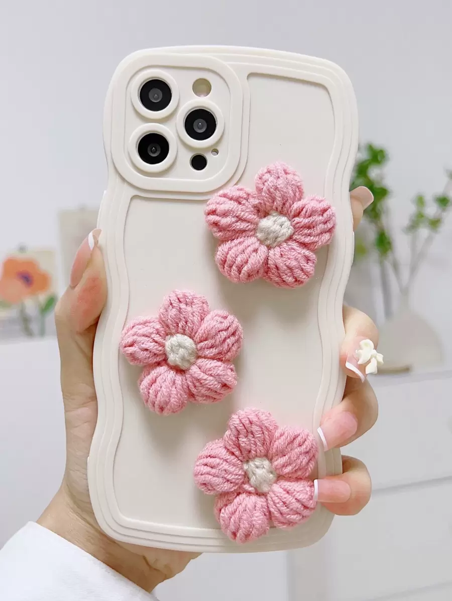 3D花朵裝飾手機殼 - 彩色 - 查看 1