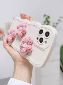 3D花朵裝飾手機殼 - 彩色 - 查看 4