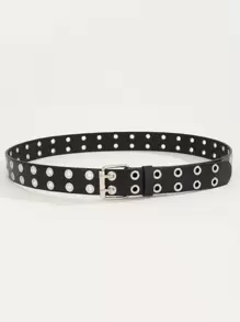 1pc Bright White Eye Design Fashionable Casual Unisex Belt, Suitable As Gift For Various Occasions Like Gatherings, Parties, Night Outings, Summer Summer, School Fall, Autumn, Halloween