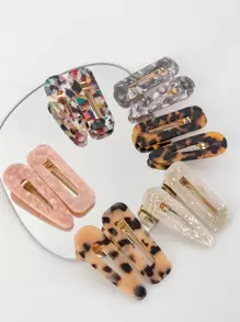 OUSEON 12pcs Graphic Hair Clip For Daily Use For Girls Hairstyles Casual Street Leopard Print - Multicolor - View 1