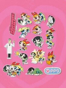 The Powerpuff Girls | ROMWE Miếng dán bảo vệ máy tính xách tay - Nhiều màu - Xem 1