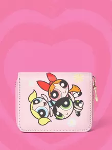The Powerpuff Girls | ROMWE Cartoon Graphic Coin Purse, Valentines - Pink - View 5