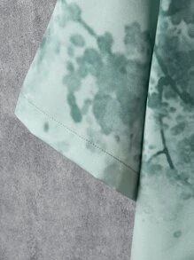 Manfinity RSRT 男士植物圖案襯衫不帶T恤 - 薄荷綠 - 查看 3