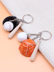 2pcs Baseball Charm Keychain - Multicolor - View 1