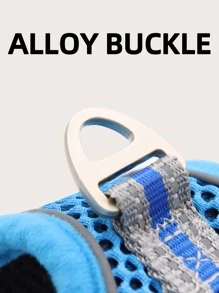 1入組透氣寵物背帶和1条皮带適用於貓和狗狗適用於戶外 - 藍色 - 查看 5