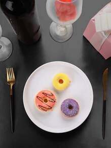 1pc Solid Satin Tablecloth - Black - View 4