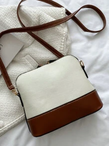 Two Tone Metal Decor Dome Bag - Multicolor - View 3