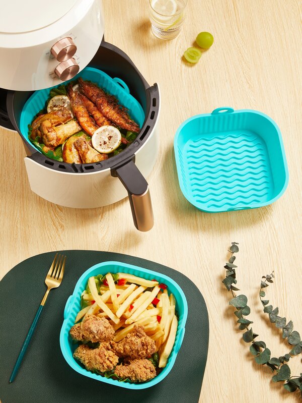 SHEIN Basic living 1pc Durable Non-Stick Air Fryer Pot Liner Silicone Minimalist Anti-Scalding Air Fryer Pot Liner Compatible With Bake Air Fryer Kitchen Air Fryer Liners Air Fryer Paper Airfryer Air Frier