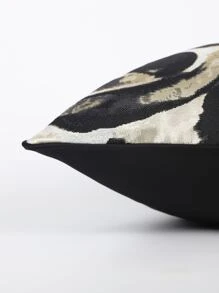 1pc Modern Minimalist Black And Gold Jacquard Throw Pillow Cover, 45cm*45cm/17.7inch*17.7inch, Suitable For Sofa, Living Room, Bedroom, Home Decor, Room Decor, Office Decor (No Pillow Insert) - Multicolor - View 3