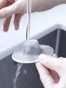 1pc 304 Stainless Steel Sink Strainer, 7cm Diameter Garbage Filter Net For Kitchen Sink - Silver - View 3
