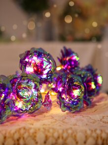 1 luz de decoración en forma de flor, luz de novedad con diseño de tallo de rosa, para decoración del hogar - Amarillo - Ver 6