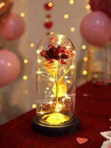 1 pieza Luz de la decoración con diseño flor - Amarillo - Ver 1