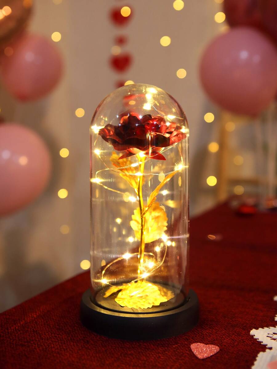 1 pieza Luz de la decoración con diseño flor - Amarillo - Ver 1