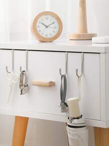 1入組不銹鋼無孔多用途雙鉤 - 銀色 - 查看 2