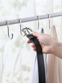 1入組不銹鋼無孔多用途雙鉤 - 銀色 - 查看 6