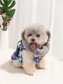 1入組迷彩印花寵物夾克 - 彩色 - 查看 5