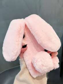 Funda para móvil con oreja de conejo mullido - Rosa - Ver 1