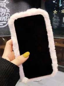 Funda para móvil con oreja de conejo mullido - Rosa - Ver 3