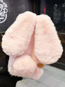 Funda para móvil con oreja de conejo mullido - Rosa - Ver 4