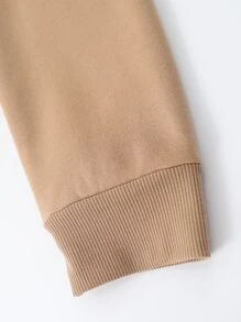 Manfinity Roghcode Sudadera Holgada De Estampado De Caricatura Para Hombres De Hombrera Caída - Caqui - Ver 3