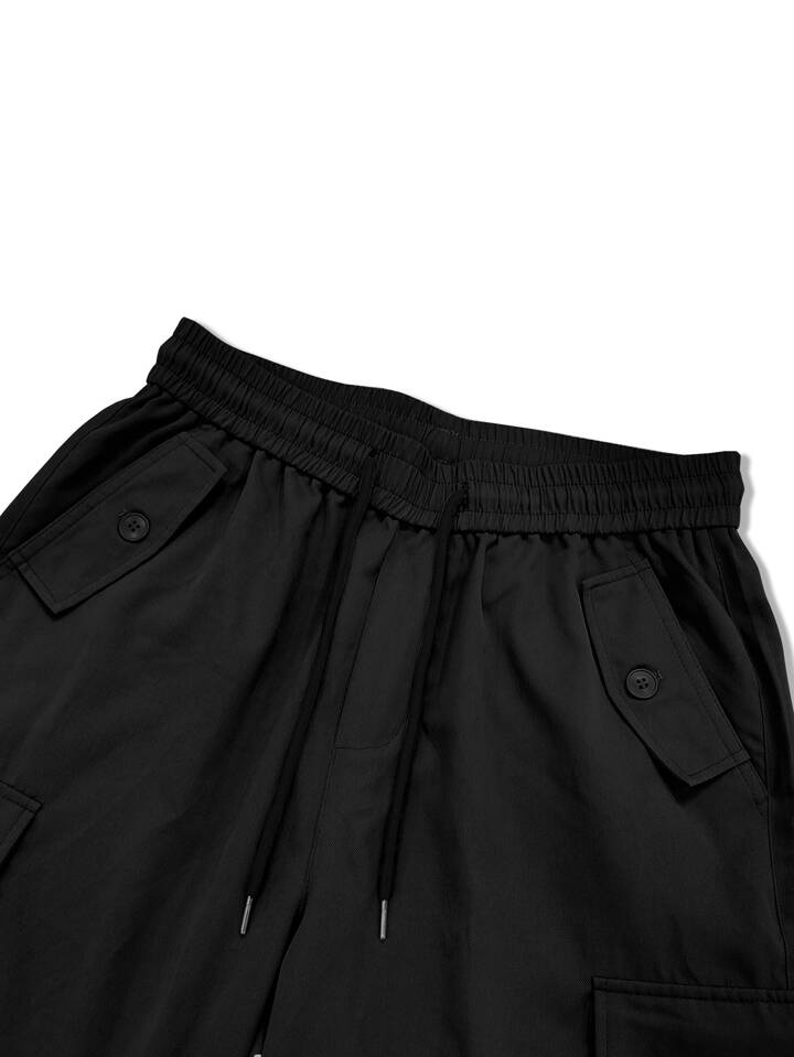 Manfinity Hypemode Loose Fit Men's Cargo Pants With Flap