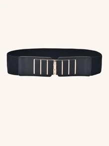 Symmetrical Buckle Belt - Black - View 1