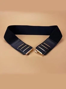 Symmetrical Buckle Belt - Black - View 2