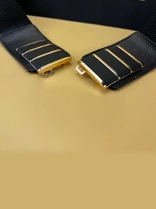Symmetrical Buckle Belt - Black - View 5