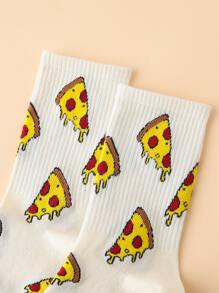 Pizza Pattern Crew Socks