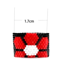 Anillo de color combinado con diseño de cuenta - Multicolor - Ver 3
