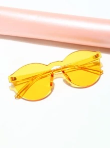 Gafas de moda de lentes sin montura - Amarillo - Ver 2
