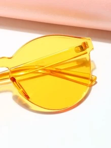 Gafas de moda de lentes sin montura - Amarillo - Ver 5