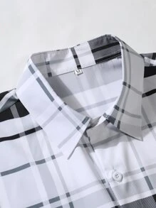 Manfinity Men Plaid Print Pocket Patched Shirt Without Tee - Multicolor - View 5