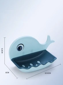 1pc Cartoon Design Random Color Wall Mounted Soap Holder - Multicolor - View 3