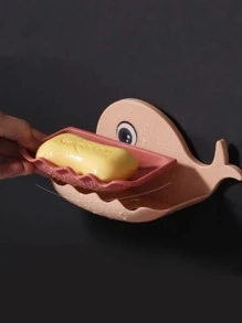 1pc Cartoon Design Random Color Wall Mounted Soap Holder - Multicolor - View 5