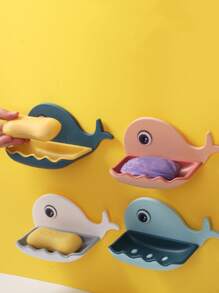 1pc Cartoon Design Random Color Wall Mounted Soap Holder - Multicolor - View 9