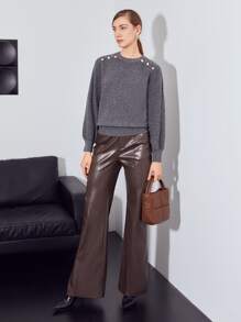 MOTF PREMIUM 100% WOOL RAGLAN SLEEVE JUMPER - Grey - View 9