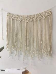 1入組編織流蘇壁掛 - 米色 - 查看 1
