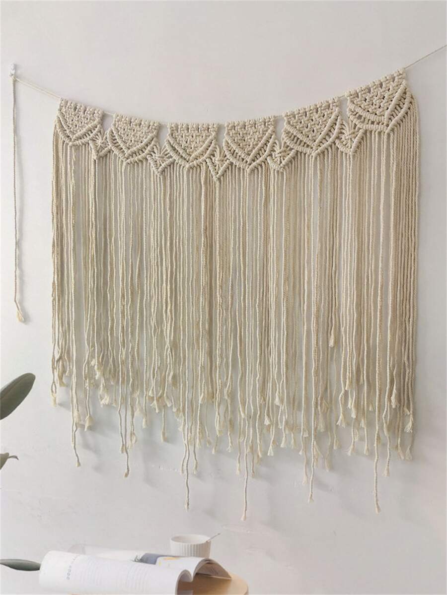 1入組編織流蘇壁掛 - 米色 - 查看 1