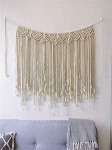 1入組編織流蘇壁掛 - 米色 - 查看 3