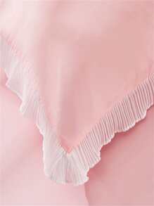 1pc Pink Mesh Polyester Bed Skirt - Pink - View 7